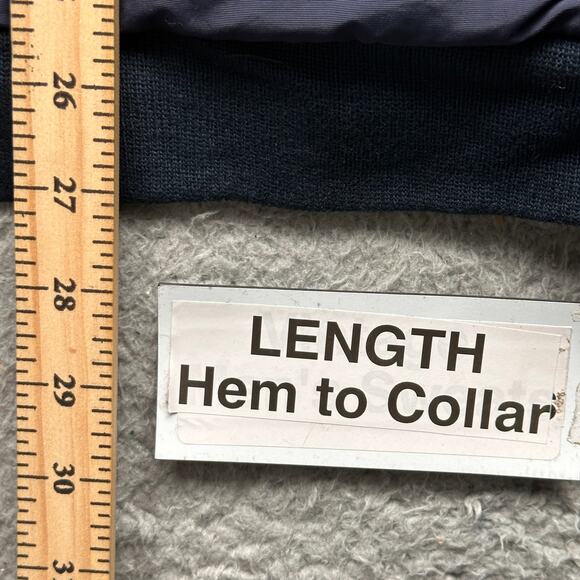 LL Bean Fleece Lined Insulated Warm Up Jacket Mens XL 0 UF49 Navy Full Zip - Picture 5 of 10